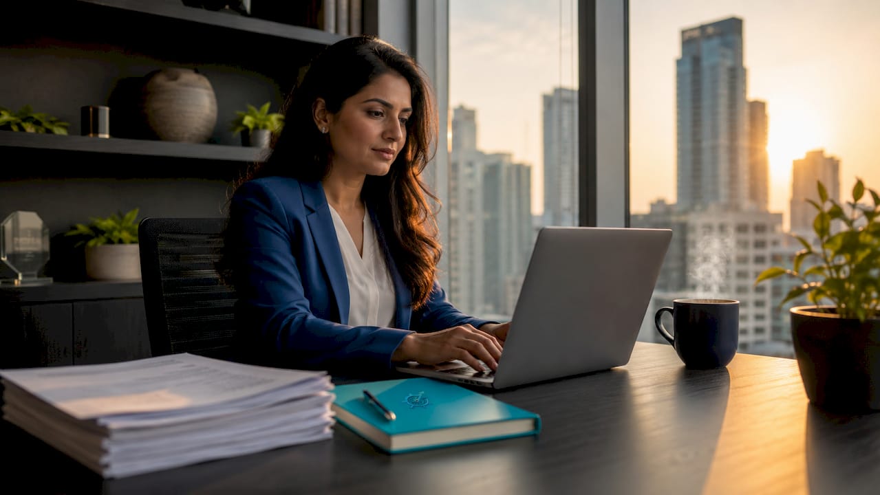 Recruiter entering applicant data into ATS system