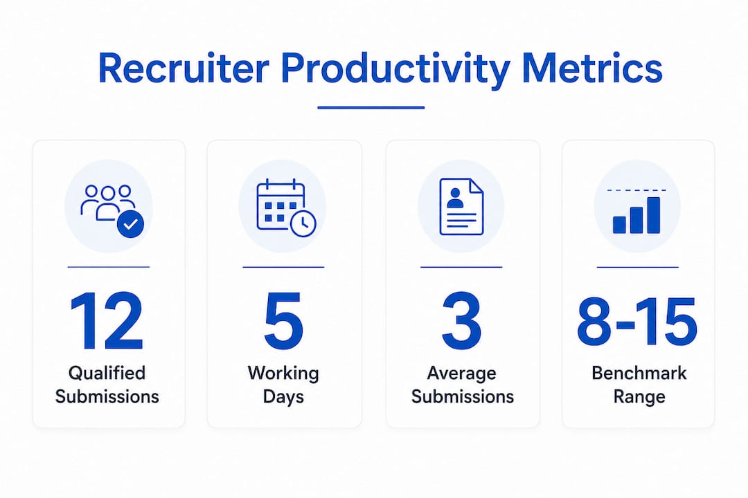 Infographic with key recruiter productivity metrics