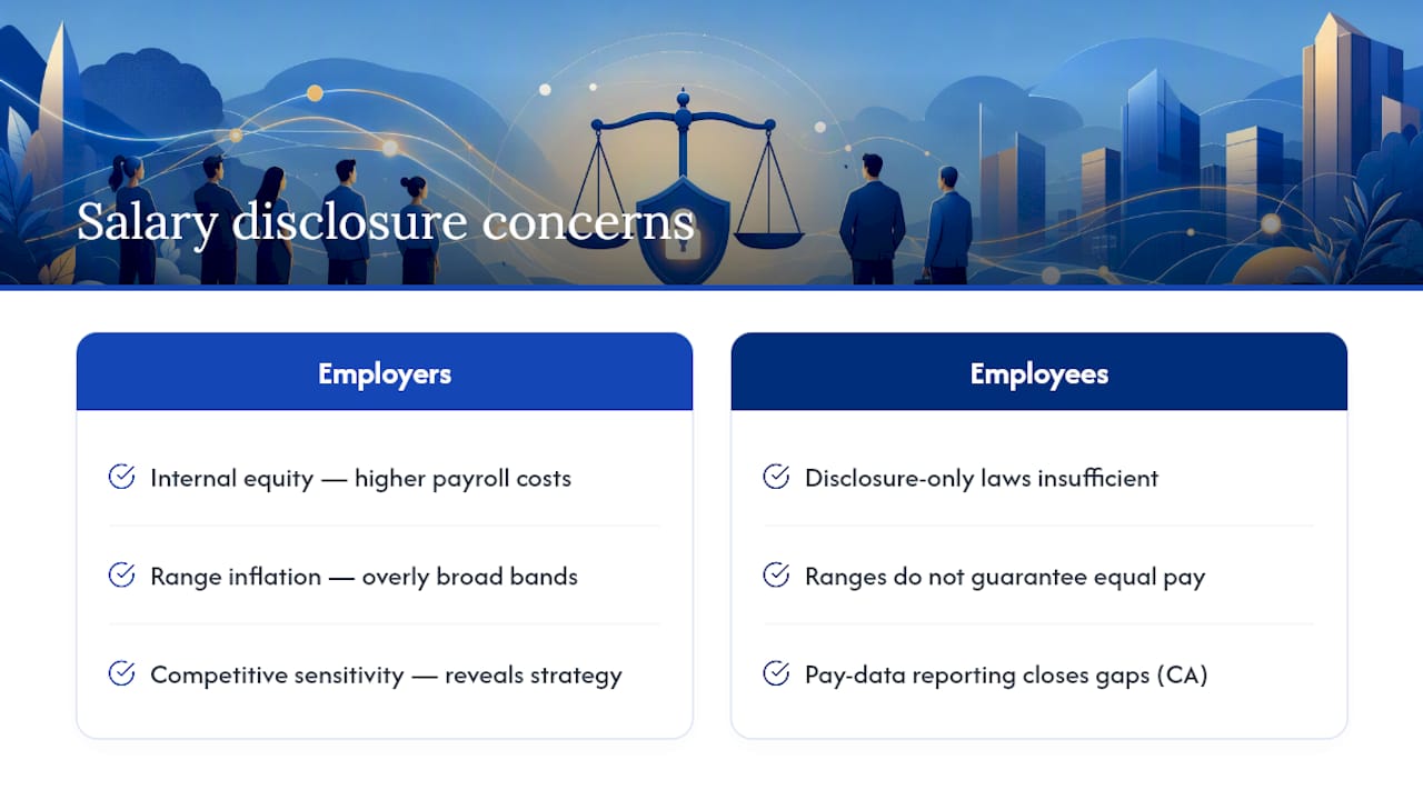 Challenges and controversies around salary disclosure — overview diagram