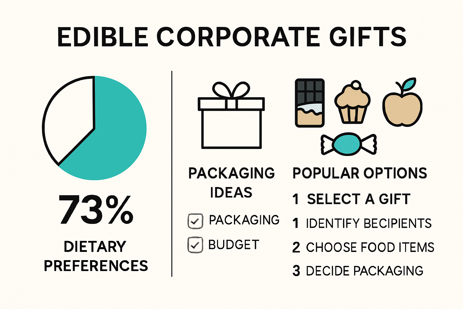 Infographic on corporate edible gift strategies and trends