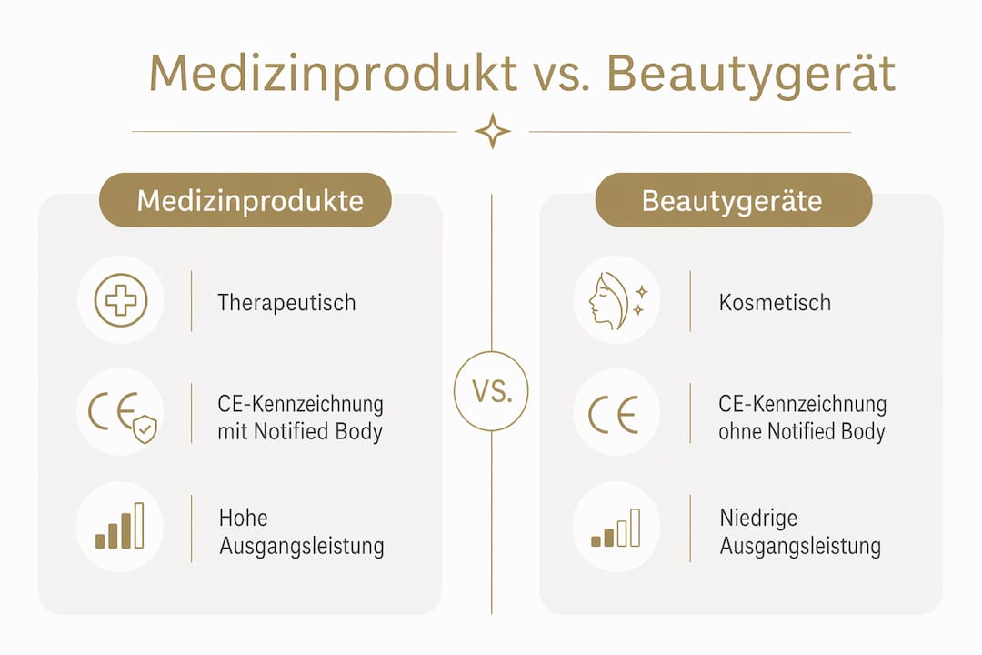 Übersicht: Medizinprodukte vs. Beautygeräte – ein Vergleich auf einen Blick