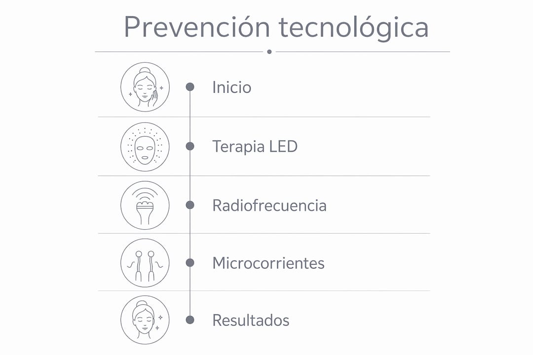 Infografía: cómo utilizar la tecnología para prevenir las arrugas paso a paso
