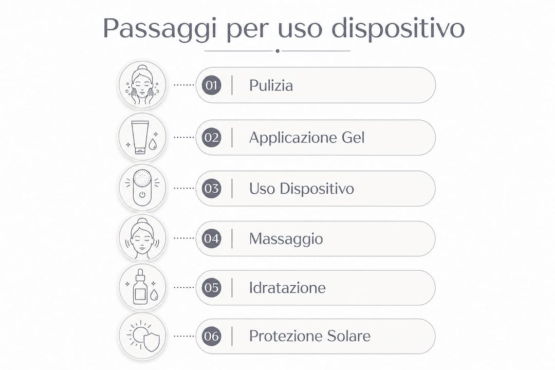 Guida illustrata: tutti i passaggi per utilizzare al meglio il dispositivo per il collagene