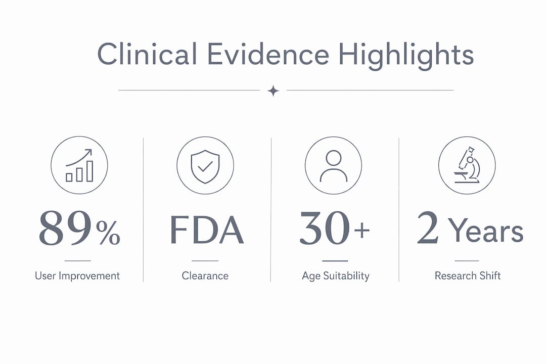 Infographic showing clinical evidence highlights for RF devices