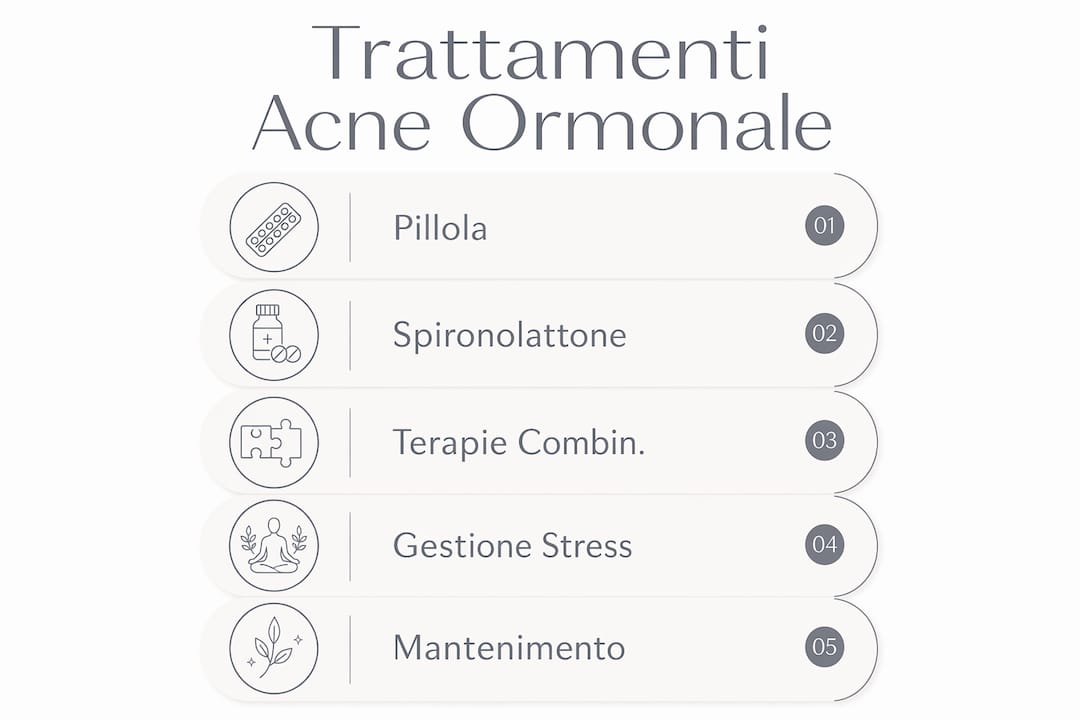 Infografica: le tappe fondamentali per il trattamento dell’acne ormonale