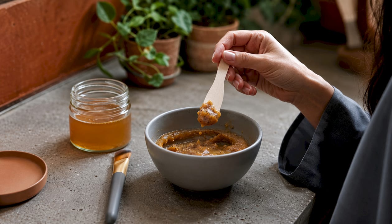 Masque au miel et à la cannelle à appliquer au pinceau
