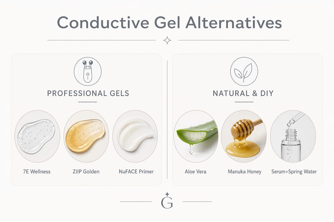 Infographic comparing conductive gel alternatives