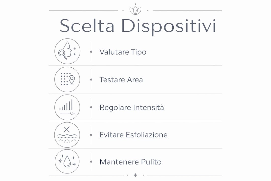 Infografica: guida pratica alla scelta e all’utilizzo dei dispositivi per la pelle sensibile