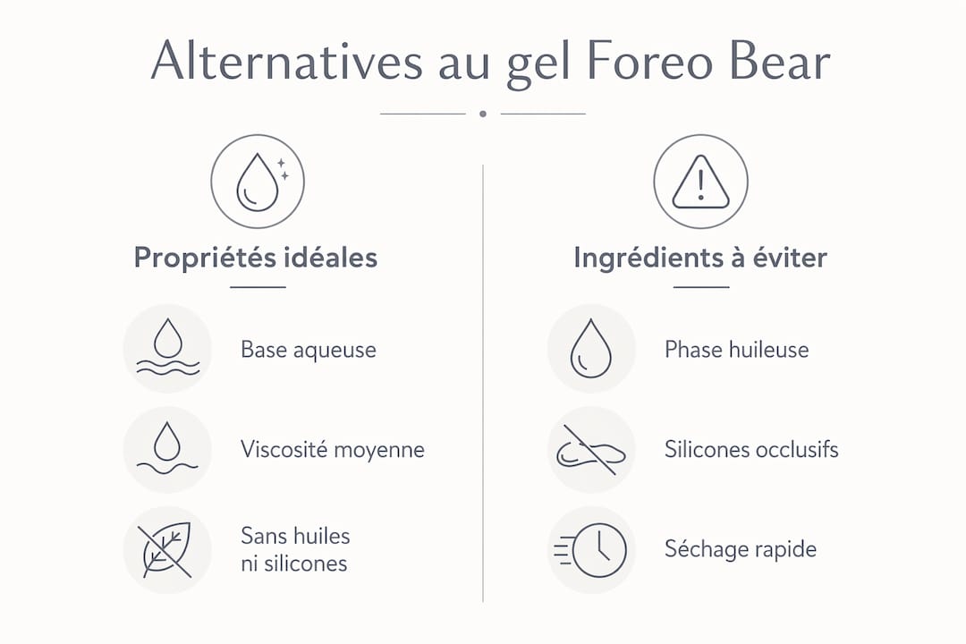 Présentation visuelle des différentes caractéristiques des gels conducteurs : comparaison des performances, avantages et spécificités de chaque formule.