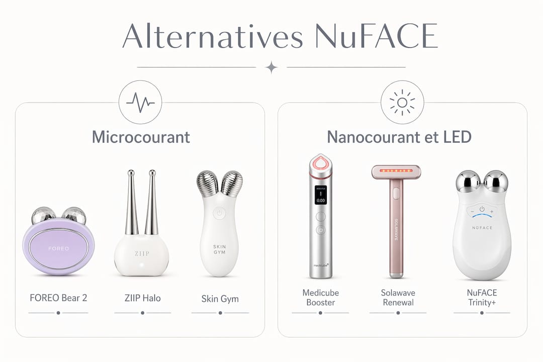 Infographie : tour d’horizon des meilleures alternatives à NuFACE