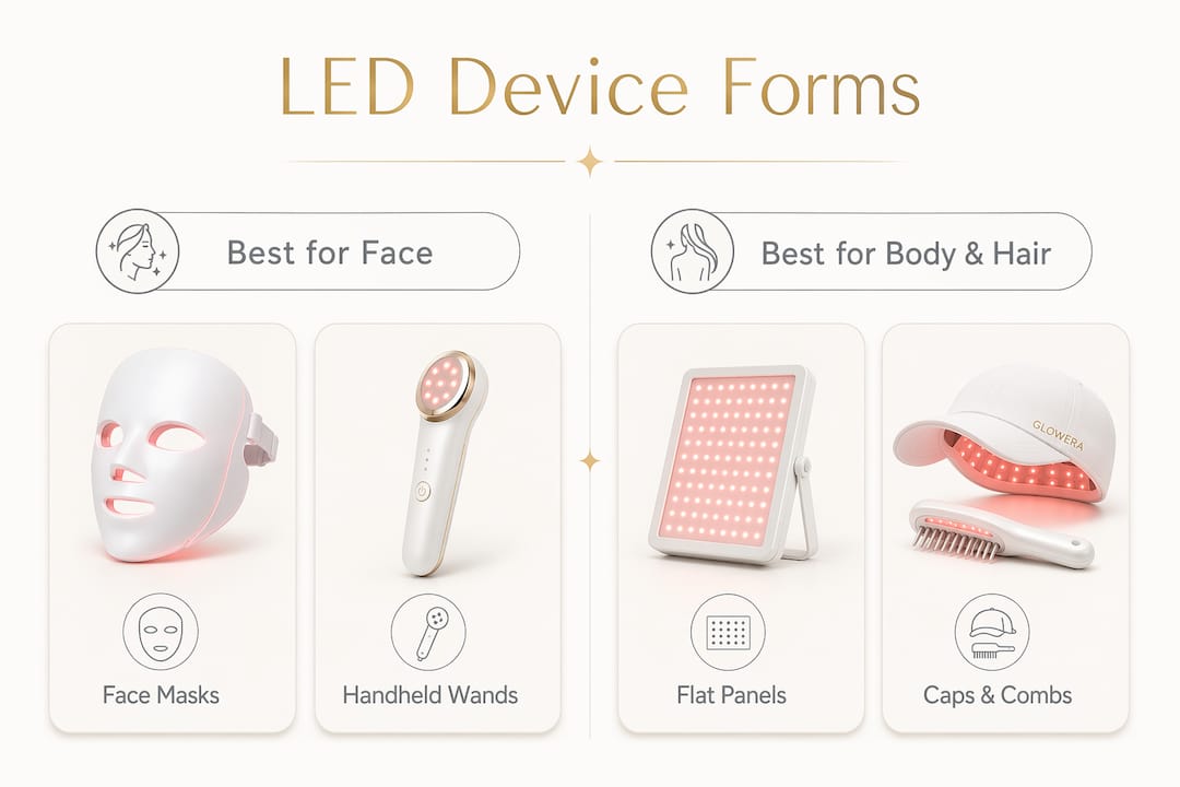 Infographic comparing LED device form factors