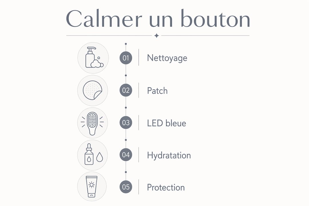 Les étapes clés pour apaiser un bouton d’acné