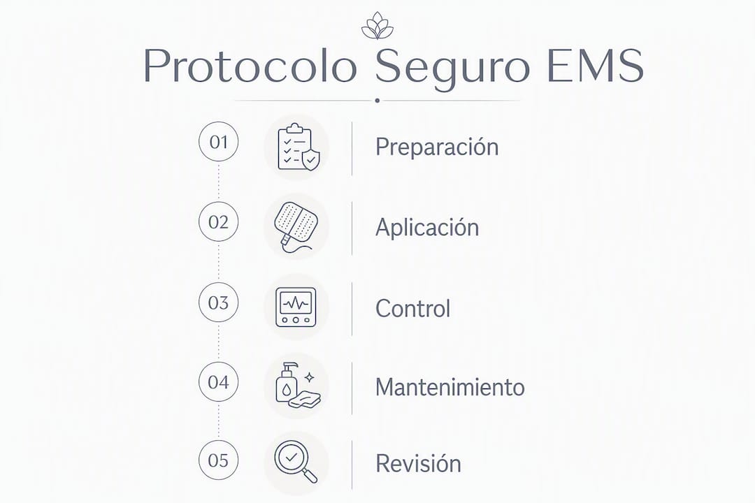 Infografía: recomendaciones para garantizar la seguridad en dispositivos EMS