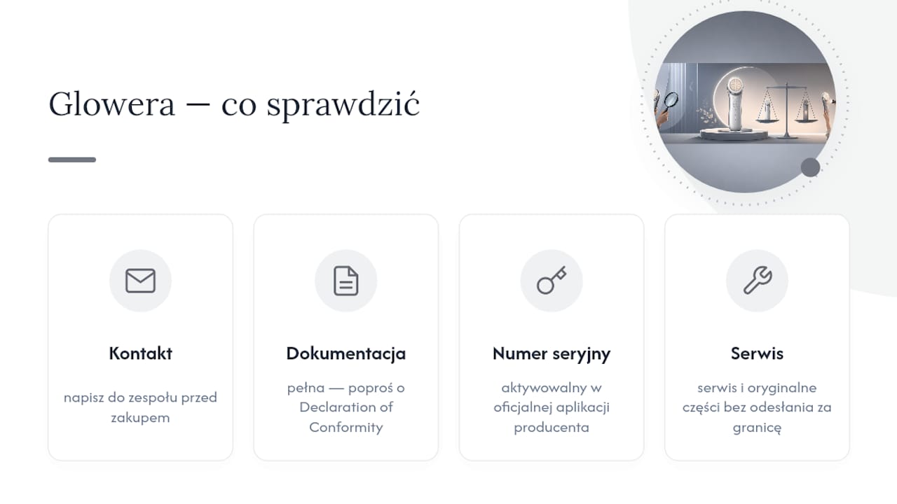 Glowera: sprawdź ofertę i poproś o dokumenty przed zakupem — overview diagram