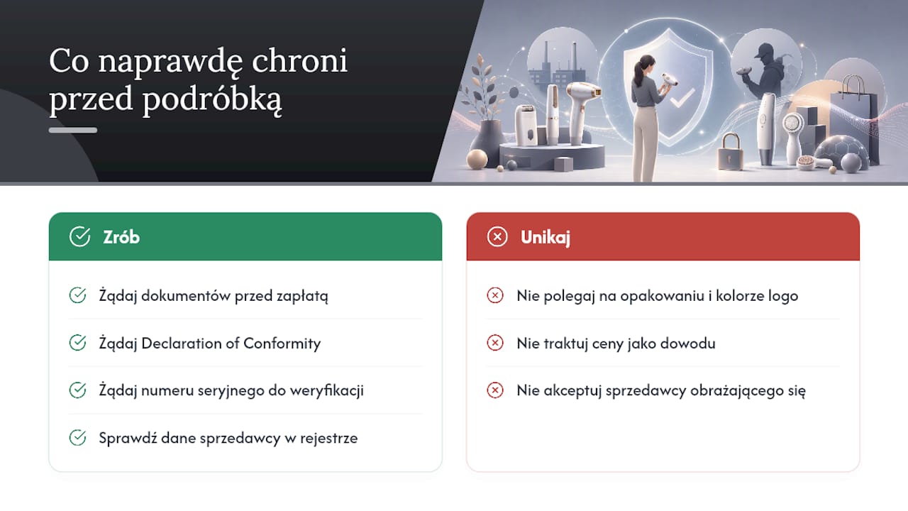 Perspektywa: co naprawdę chroni Cię przed podróbką? — overview diagram