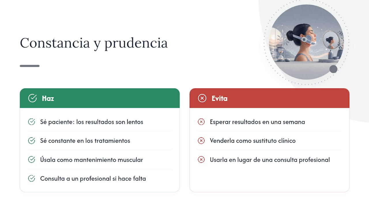 Constancia y prudencia: la reflexión final sobre EMS facial — overview diagram