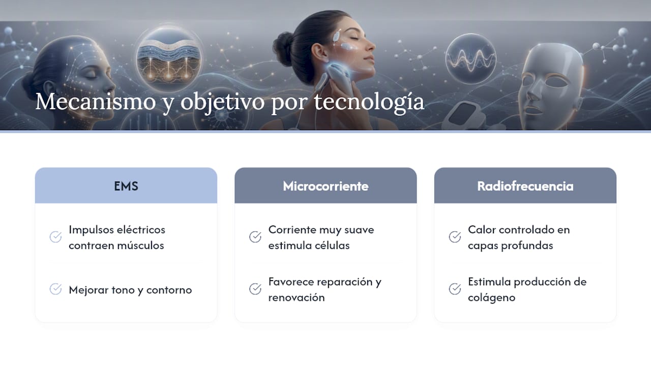 Comparación entre microcorriente EMS y radiofrecuencia