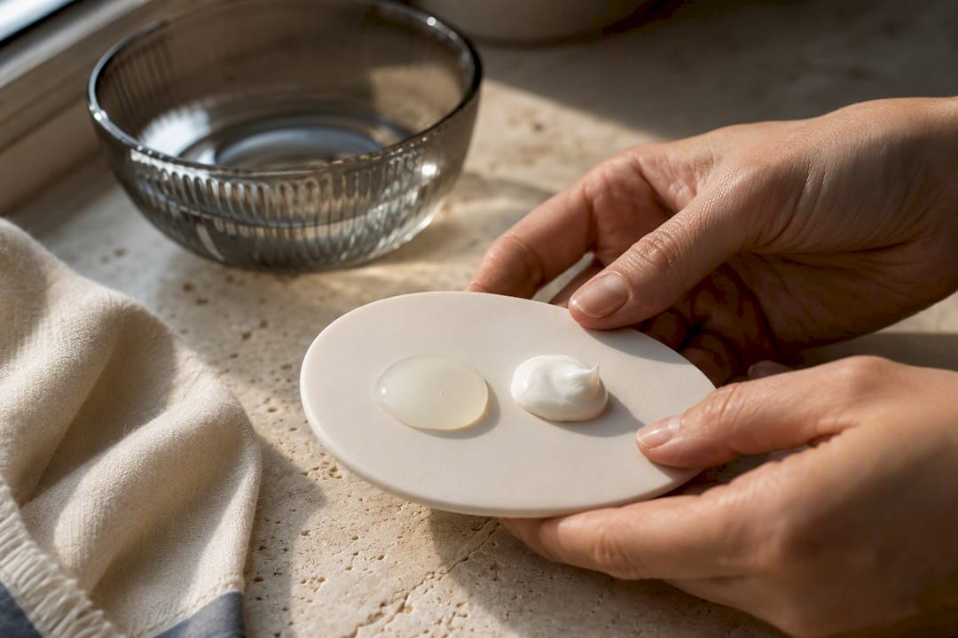 Texturas de suero y crema con ceramidas