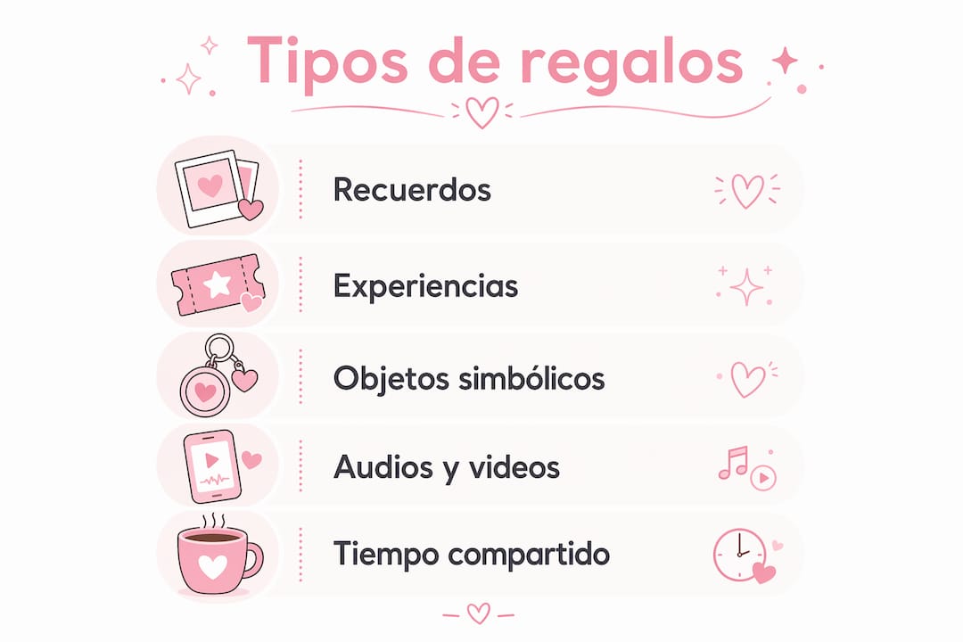 Infografía: ideas de regalos cargados de significado emocional