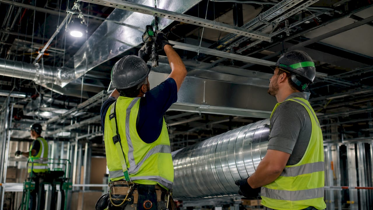Complex HVAC and structural integration on site