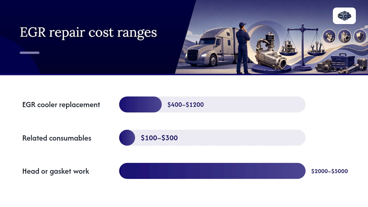 Repair options and what EGR cooler replacement costs in the U.S. — overview diagram
