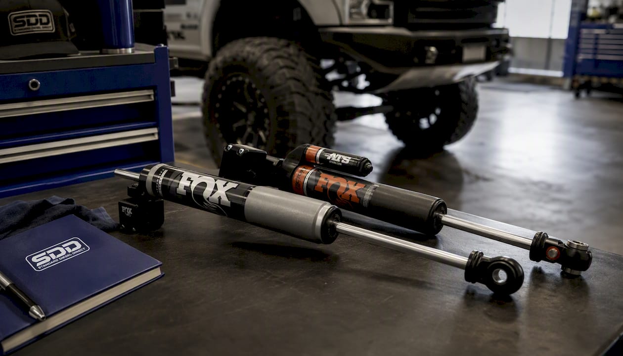 Fox 2.0 TS Steering Stabilizer Ford F250-F350 4WD 2017-2026 (AX132)