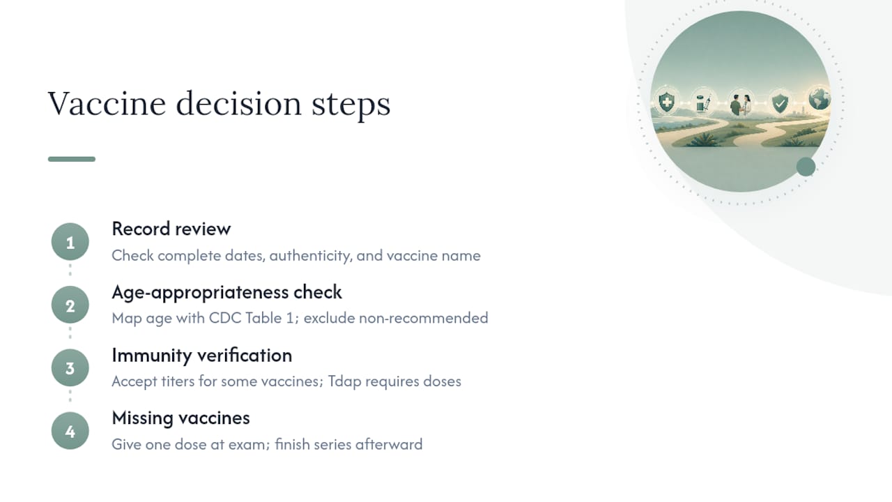 Infographic of civil surgeon vaccine decision steps