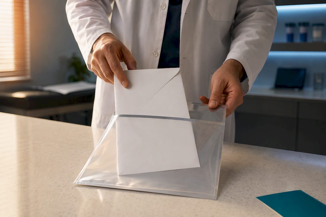 Civil surgeon sealing completed I-693 paperwork