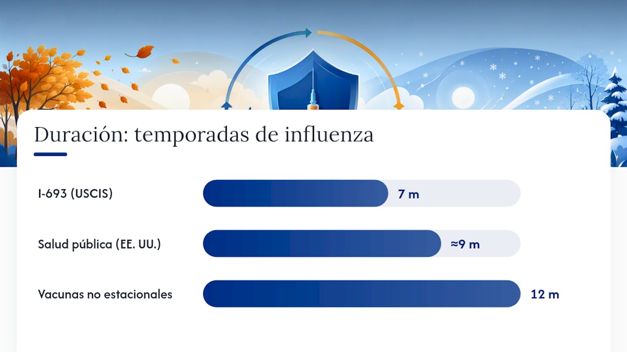 Qué dicen USCIS y CDC sobre el requisito de influenza I-693 — overview diagram