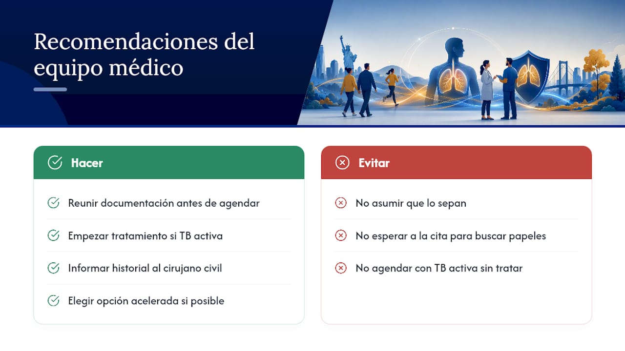 La perspectiva del equipo médico de Immigrationmedicalexams sobre antecedentes de TB — overview diagram