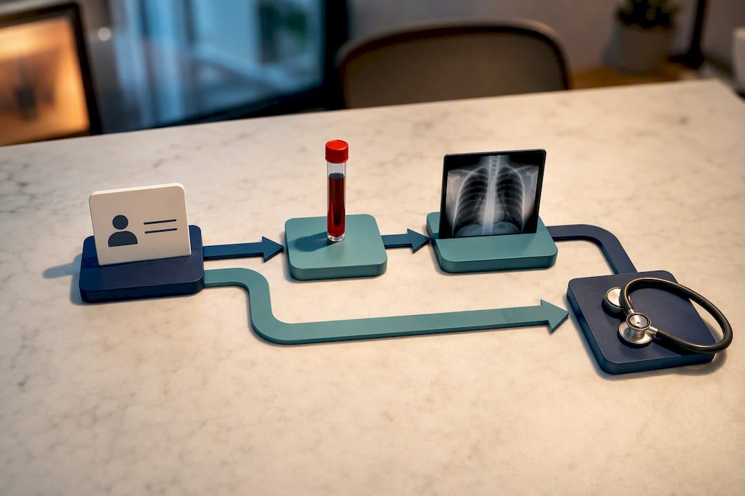 Illustrated HIV-related TB screening pathway