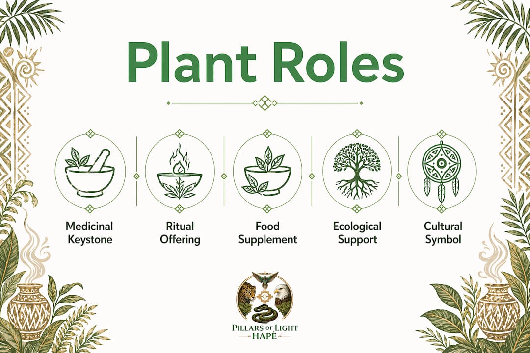 Infographic of ancestral plant roles and functions