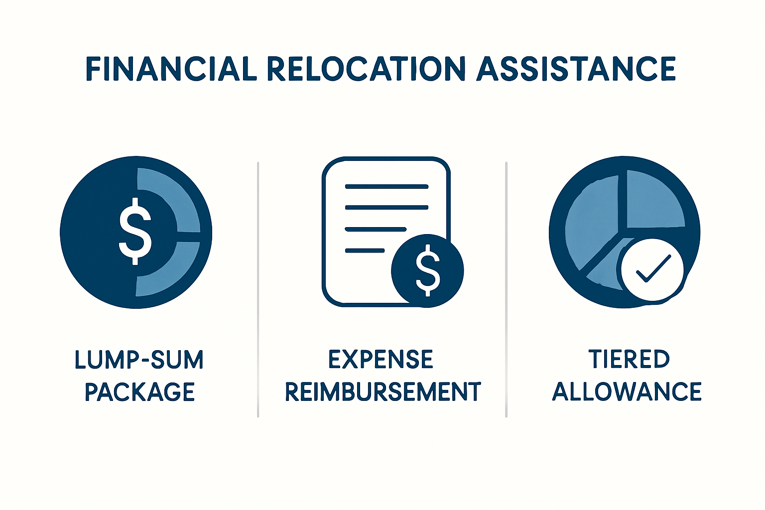 Types of financial relocation support infographic