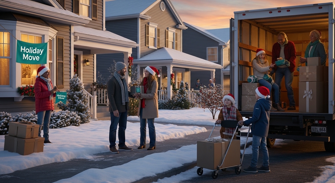 holiday season moving truck