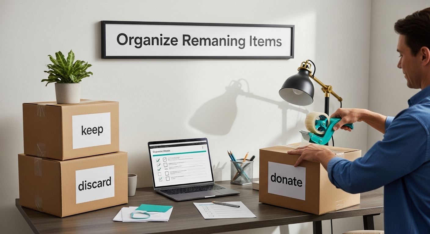 decluttering packing organization