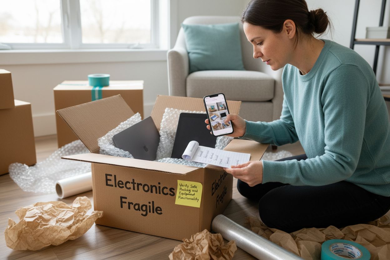 unpacking electronics inspection