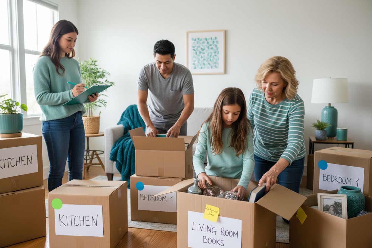 categorize moving boxes