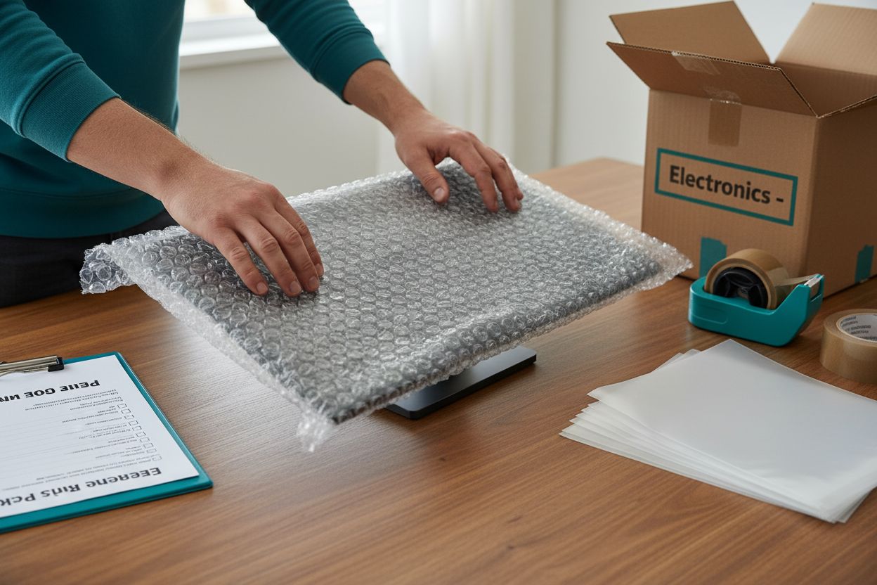 packing electronics moving