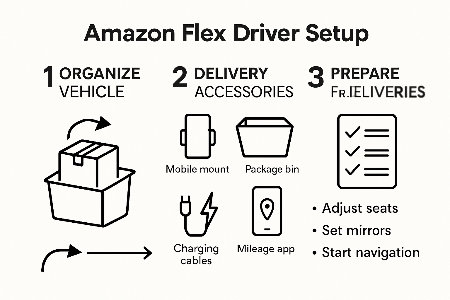 Amazon Flex delivery vehicle organization infographic