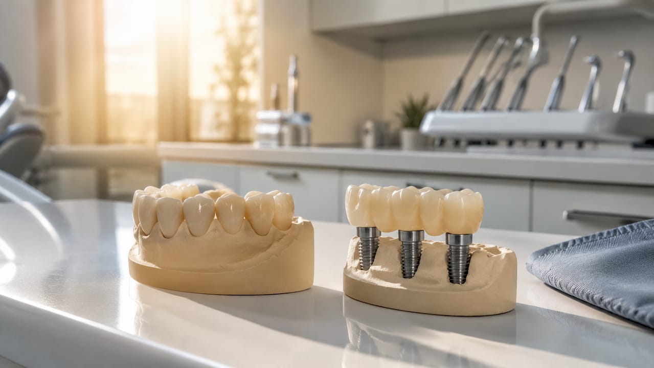 Comparison of traditional and implant fixed dental bridges