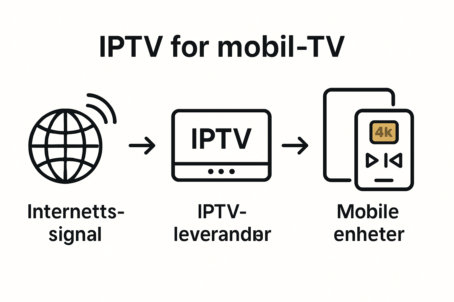 IPTV data flow for mobile TV infographic