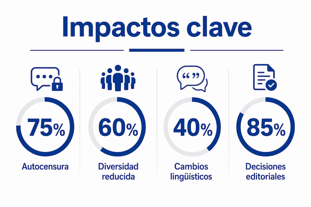 Infografía con datos sobre cómo la corrección política está influyendo en los medios de comunicación