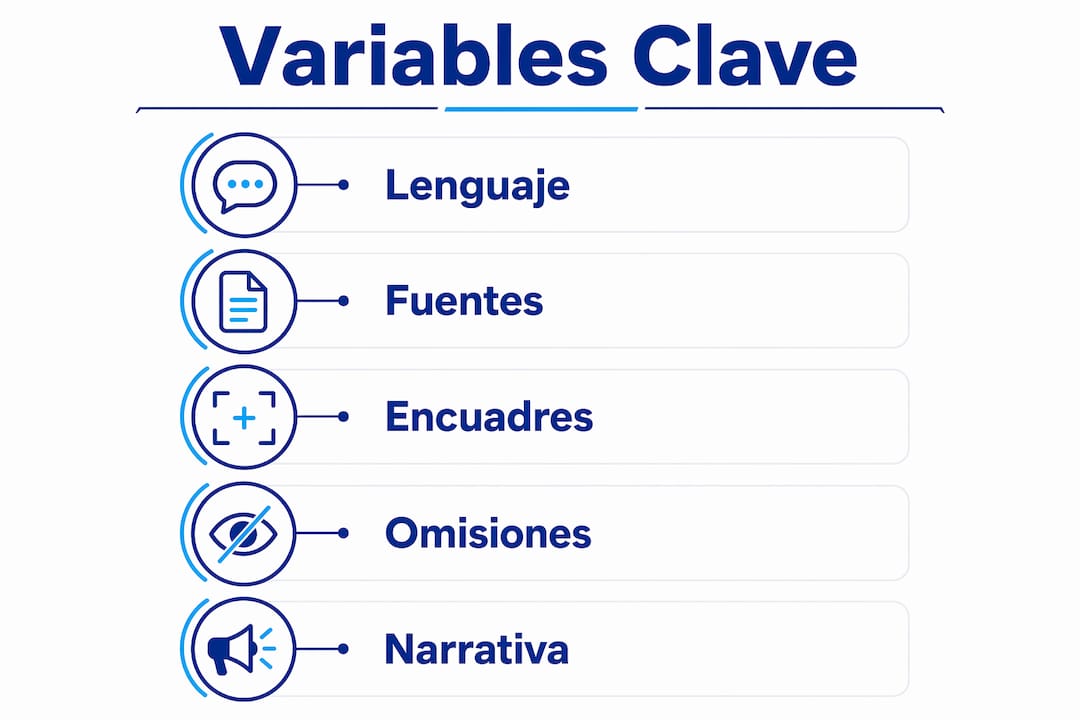 Infografía que destaca las principales variables que marcan las diferencias en los medios de comunicación