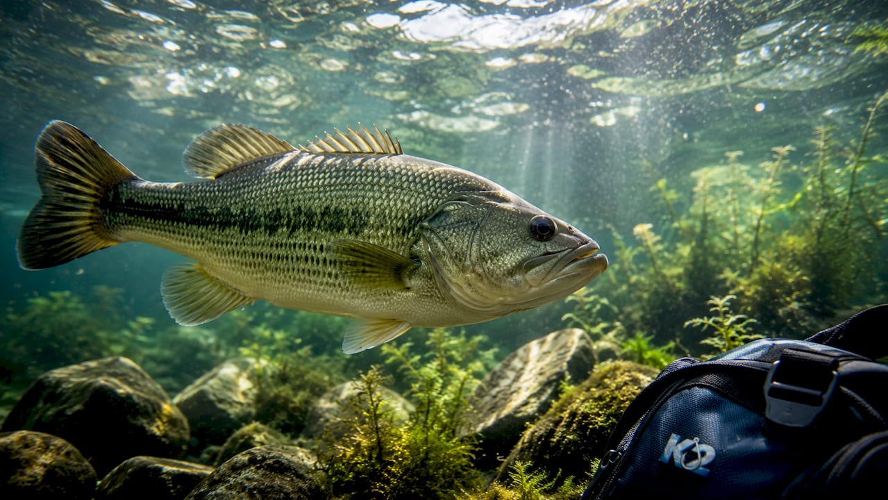 Underwater close-up of fish lateral line sensing vibrations