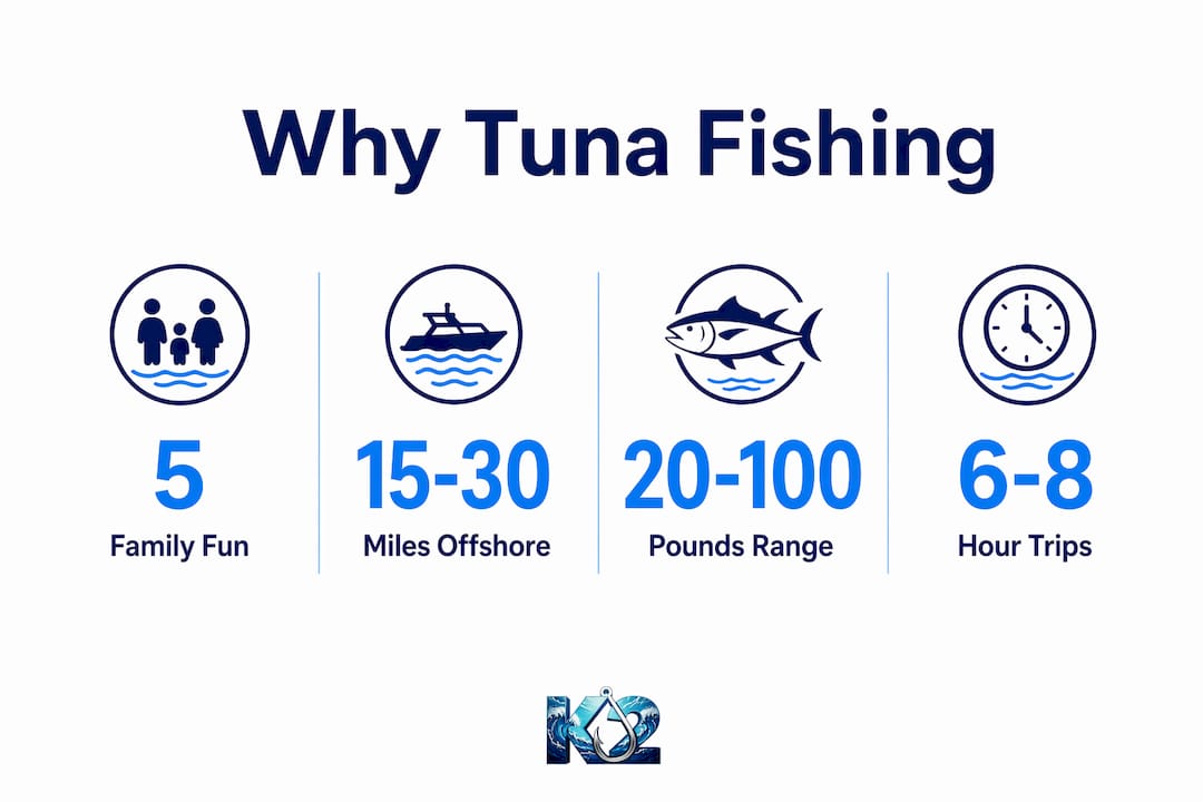 Infographic highlighting key tuna fishing facts