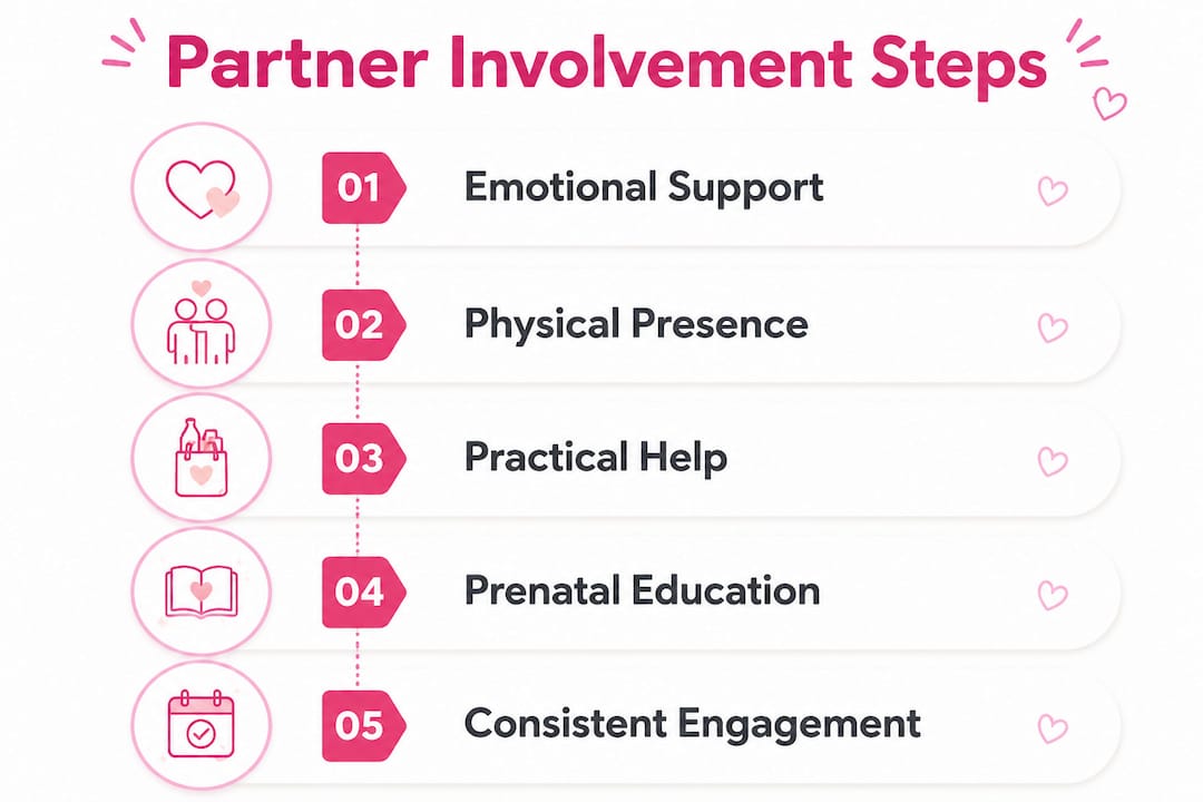 Infographic illustrating partner involvement steps