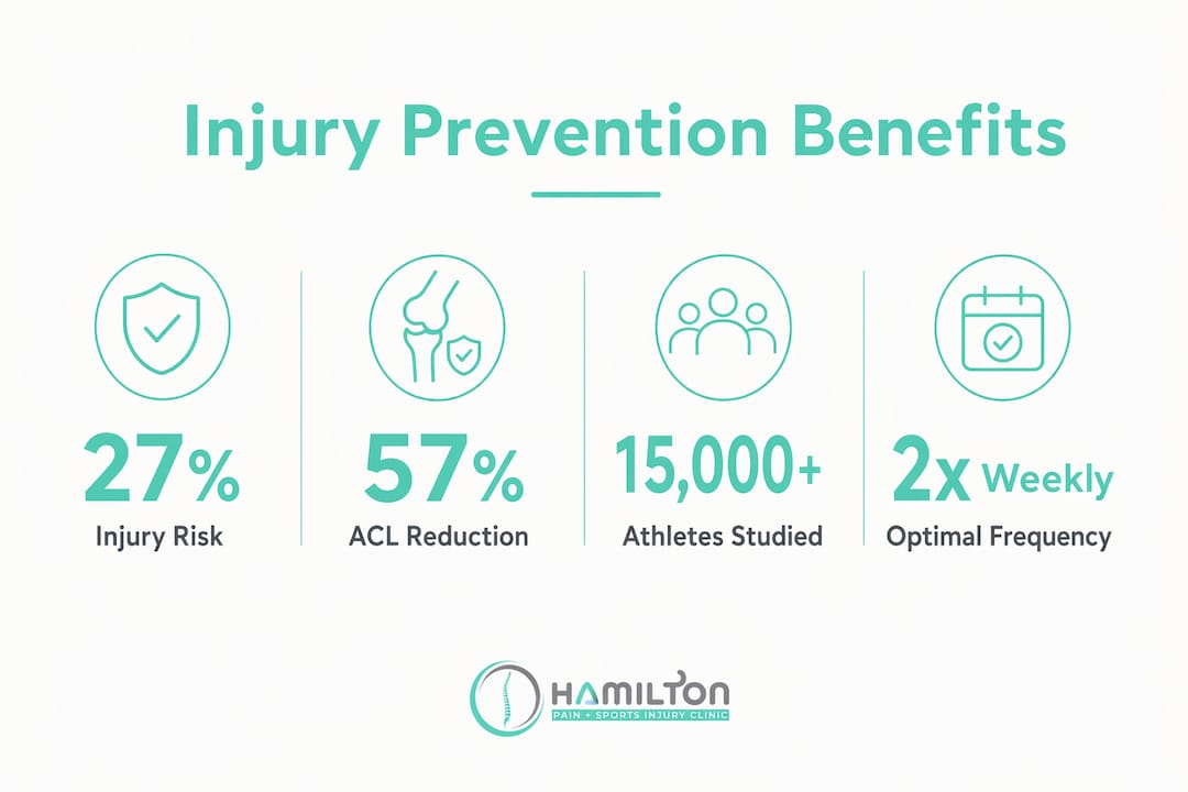 Infographic showing key injury prevention statistics