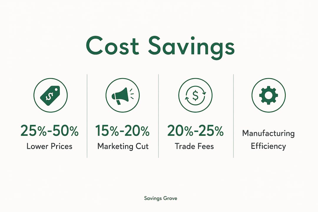 Infographic showing key points on store brands cost savings