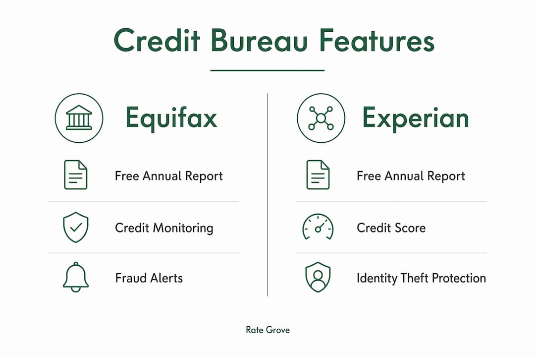 Infographic comparing credit bureau features