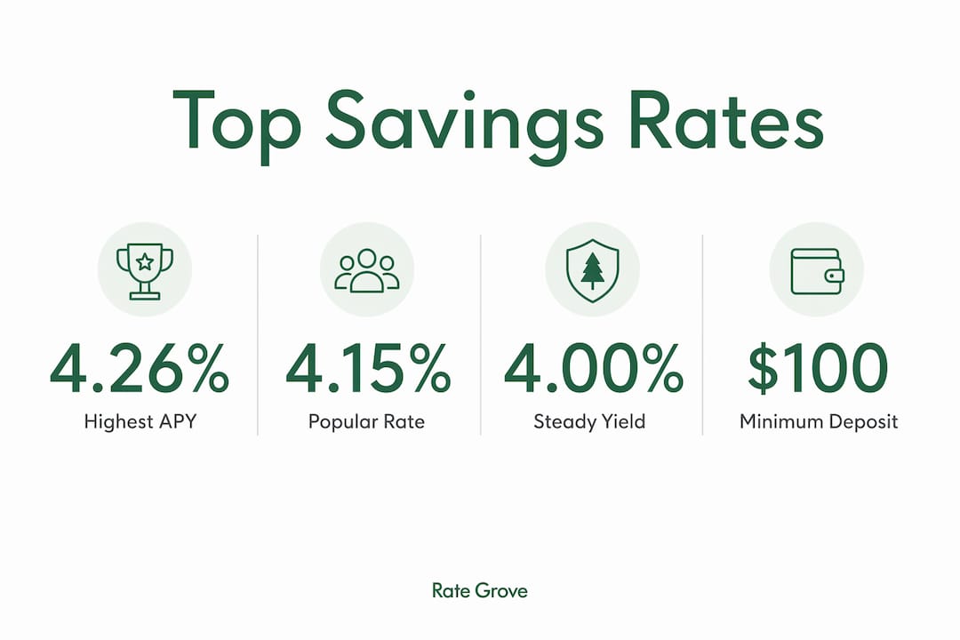Infographic showing savings account APYs and key figures